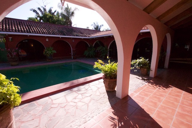 Hacienda Tranquilidad Poolside from bedrooms 2 and 3